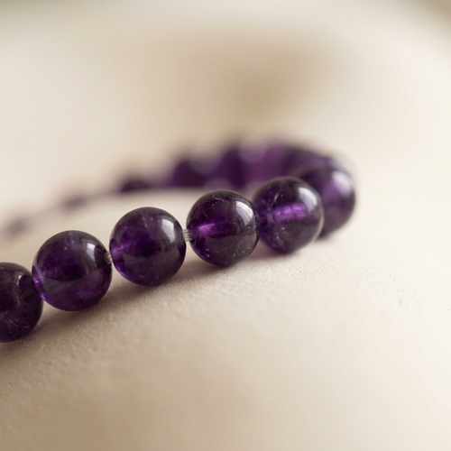 Amethyst Armband mit 4 mm Perlen „Still“